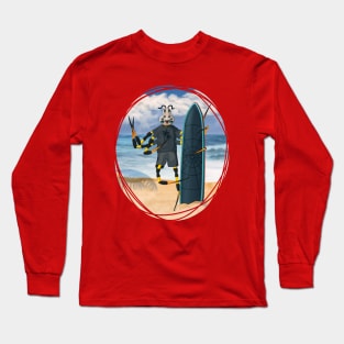 Surfing Spider Dude - Summer Adventure Vacay Pic Long Sleeve T-Shirt